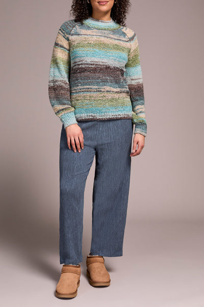 Boucle Yarn Mock Neck Sweater