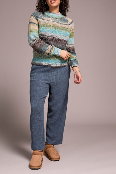 Boucle Yarn Mock Neck Sweater