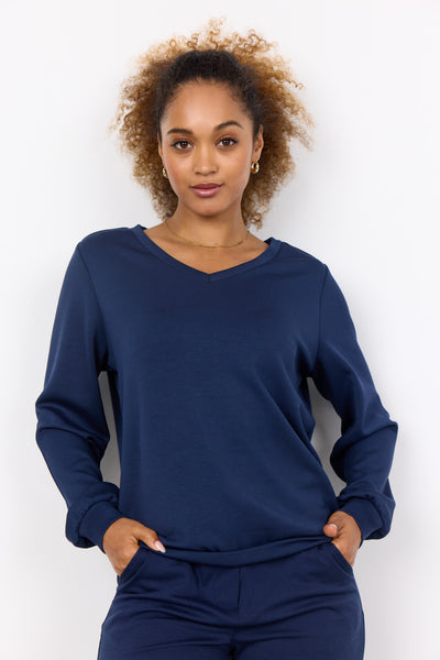 Long Sleeve V-Neck Sweatshirt