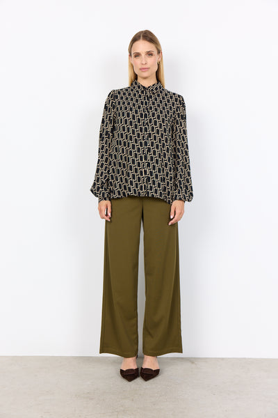 Geometric Geometric Print Blouse