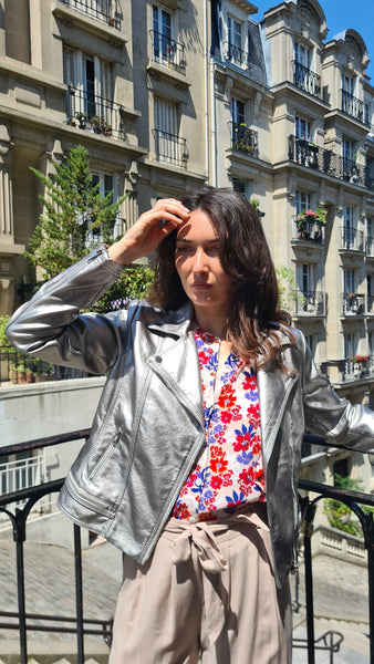 Faux-Leather Biker Jacket