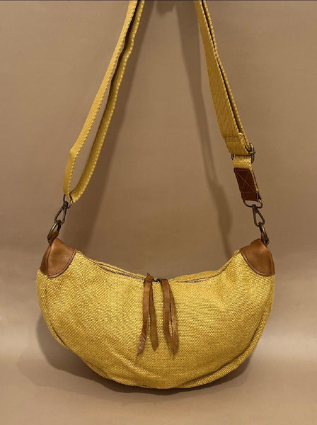 Cross Body Linen Bag