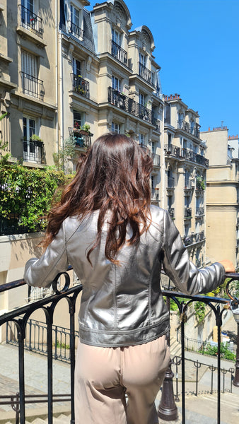 Faux-Leather Biker Jacket