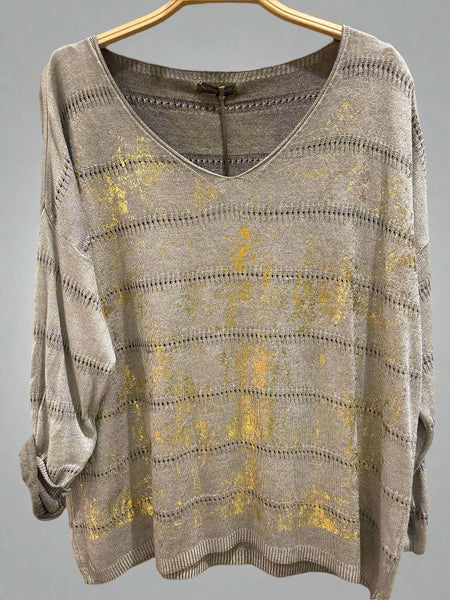 Long Sleeve V-Neck Top