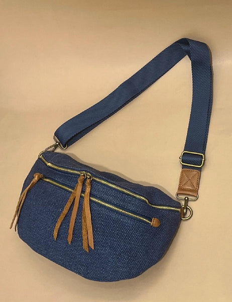 Cross Body Linen Bag