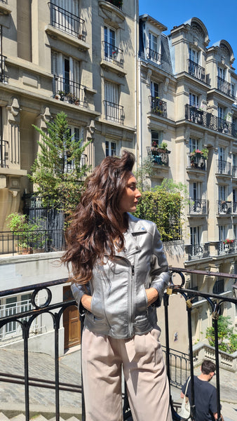 Faux-Leather Biker Jacket