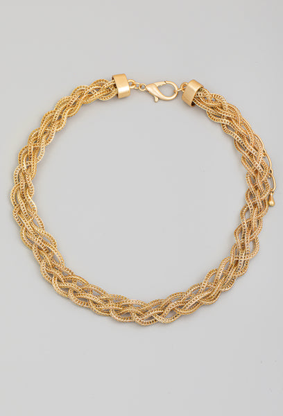 Chain Weave Twist Necklace