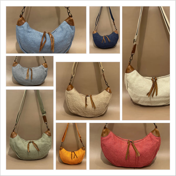 Cross Body Linen Bag