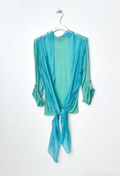 Crop Silk Cardigan - Italian