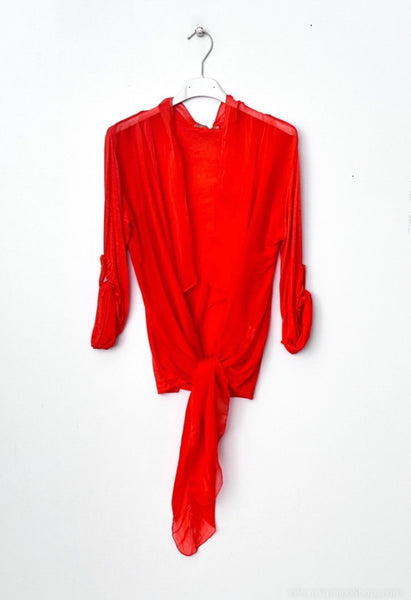 Crop Silk Cardigan - Italian