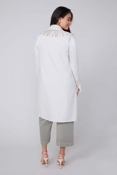 3/4 Brushed Knit Fringed Vest