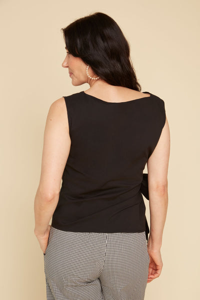 Bow Side Cotton Blouse