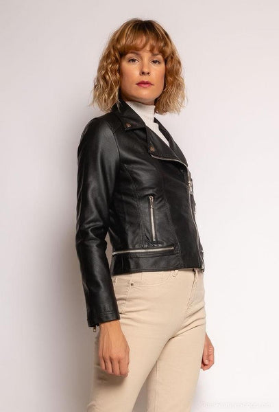 Faux-Leather Biker Jacket