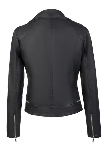 Faux-Leather Biker Jacket