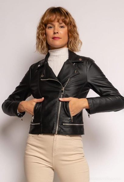Faux-Leather Biker Jacket