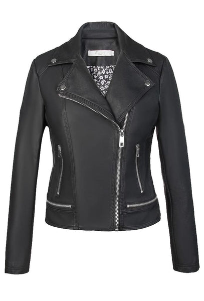 Faux-Leather Biker Jacket