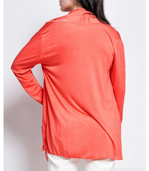 Long Sleeve Silk Cardigan