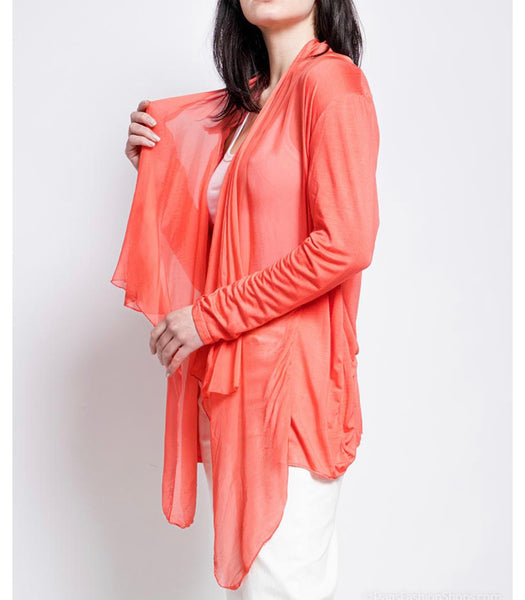 Long Sleeve Silk Cardigan