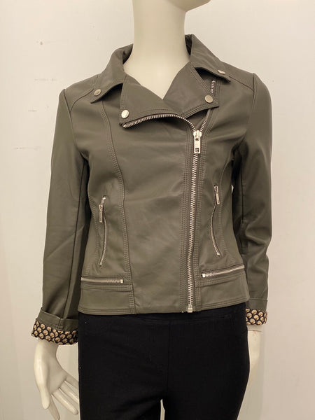 Faux-Leather Biker Jacket