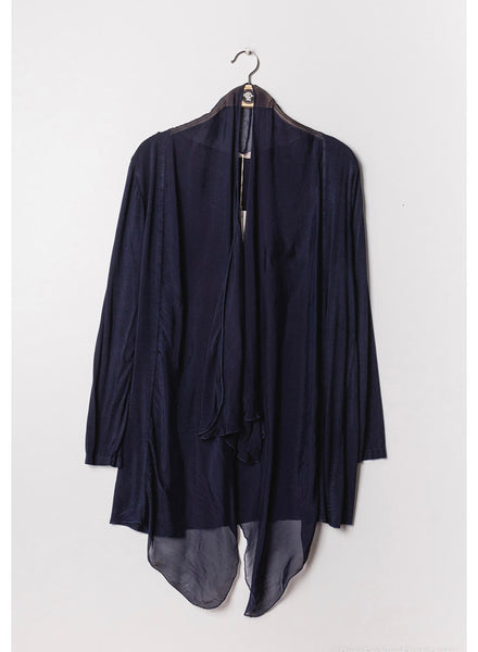 Long Sleeve Silk Cardigan
