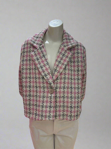 Tweed Single Button Jacket