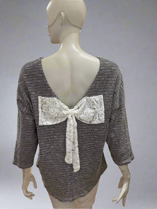 Bow Back Light Sweater