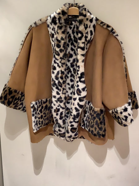 Reversible Leopard Print Fur Jacket- Italian