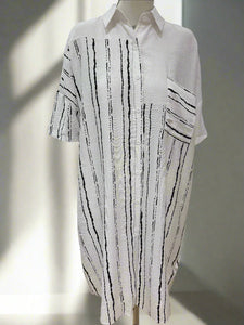 Stripe Button Front Dress