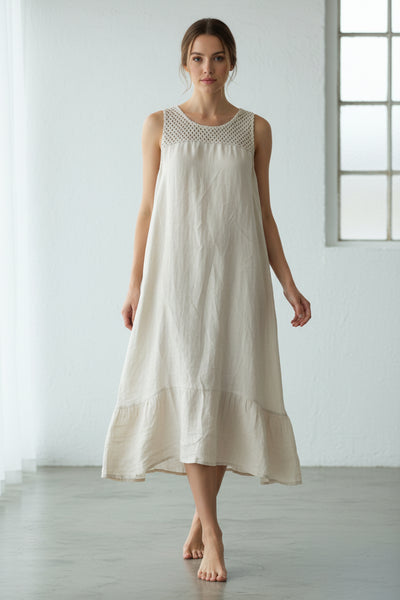 Sleeveless Linen Dress