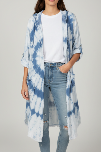 Tye Dye Open Front Cardigan