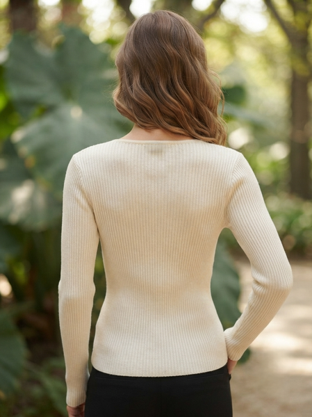 Cross Wrap Long Sleeve Sweater