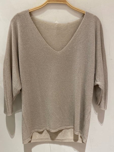 Long Sleeve Lurex Light Sweater