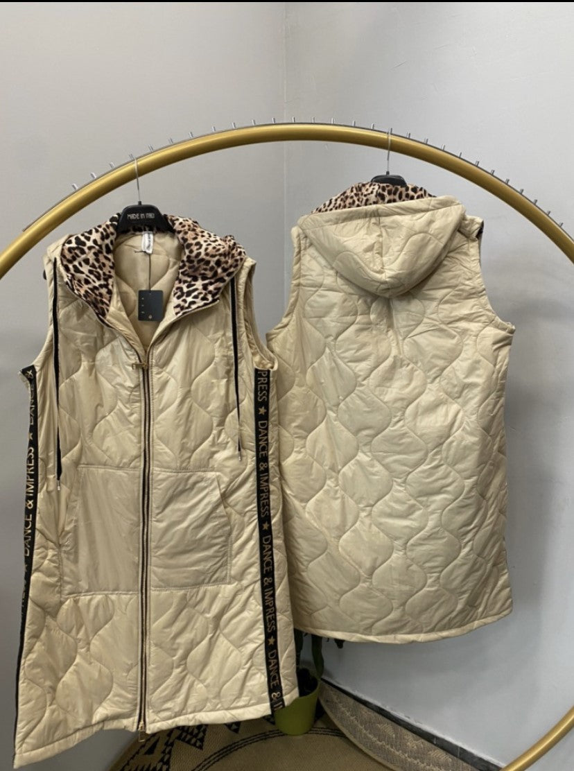 Long Quilted Vest - Italian