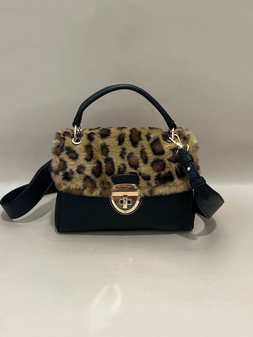 Animal Print Fur Handbag