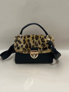 Animal Print Fur Handbag