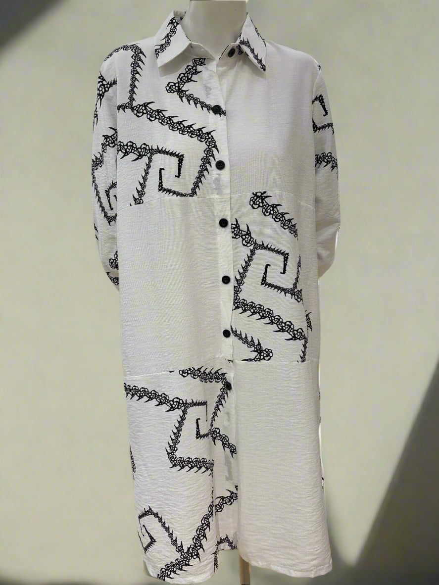 Long Sleeve Print Dress