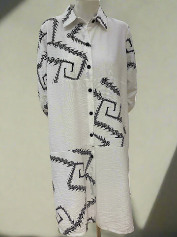 Long Sleeve Print Dress