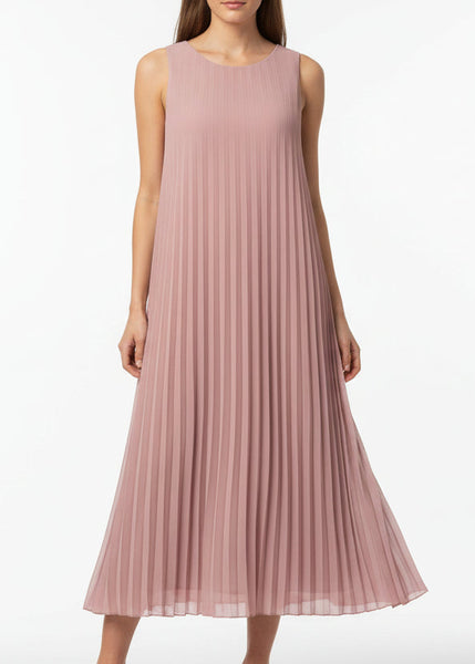 Sleeveless Pleated Long Dress