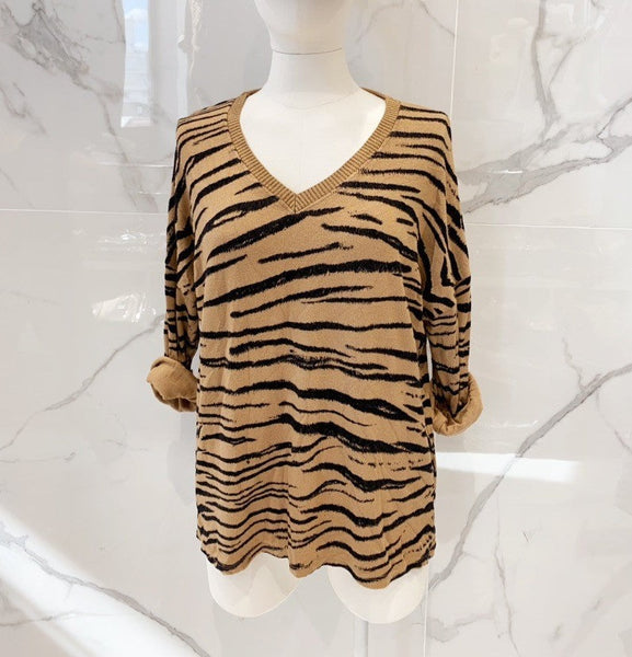 Zebra Print Light Sweater - Italian
