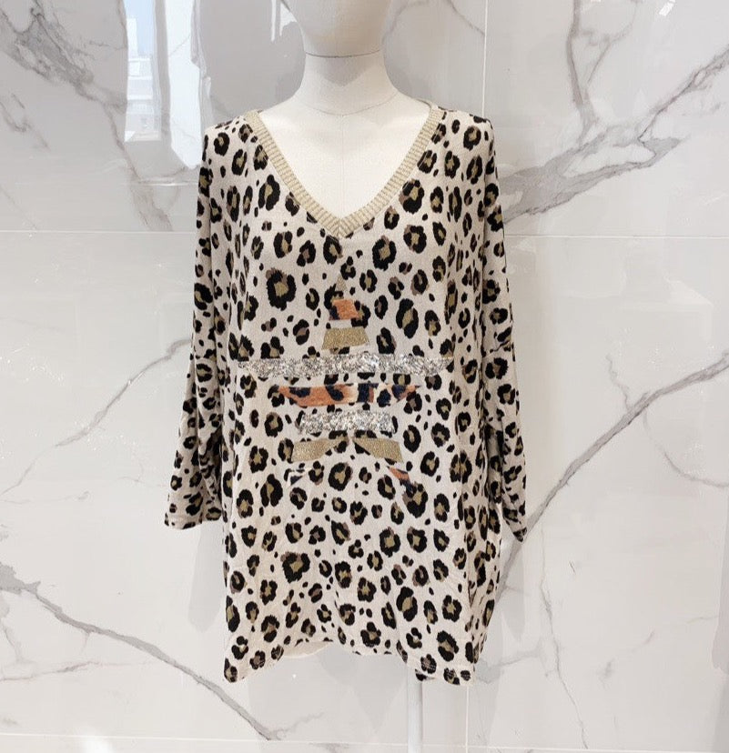 Animal Print Sweater - Italian