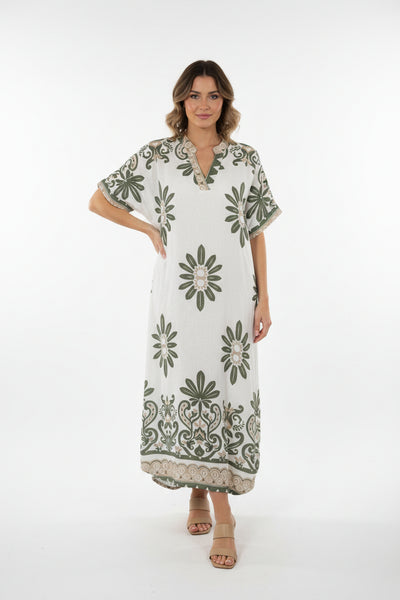 Short Sleeve Print Dress