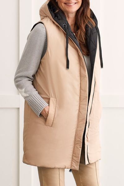 Reversible Hooded Puffer Vest