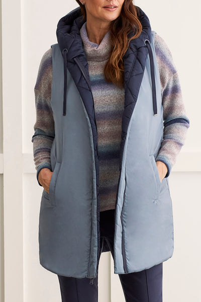 Reversible Hooded Puffer Vest