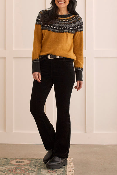 Long Sleeve Cowl Neck Jacquard Sweater