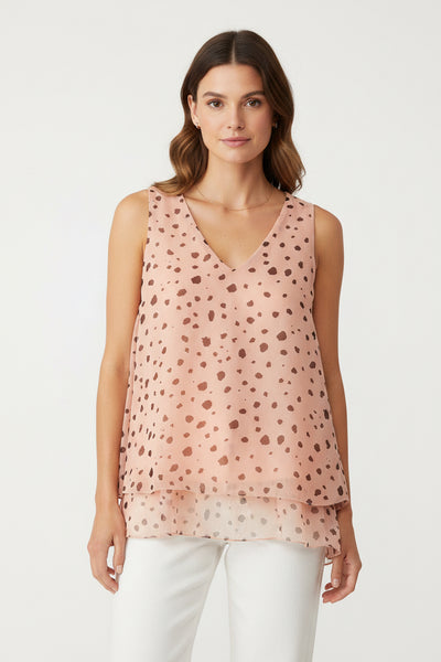 Sleeveless Layered Top