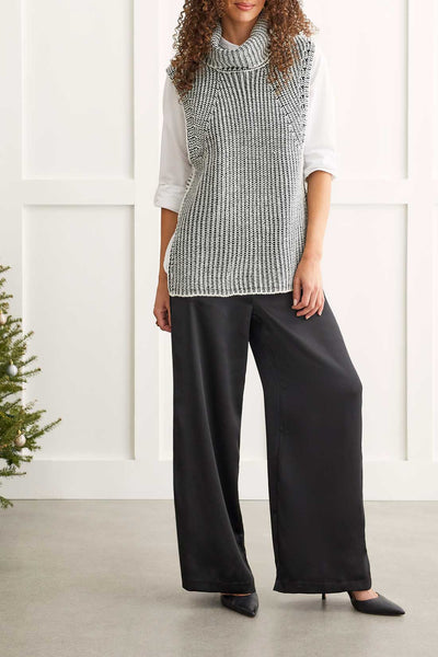 Sleeveless Cowl Neck Sweater Vest