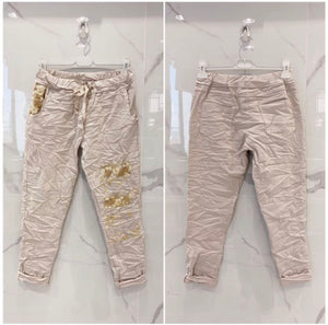 Patch Detail Pull-On Pants