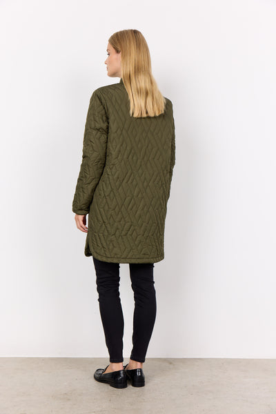 Zipper Front Quilted Jacket