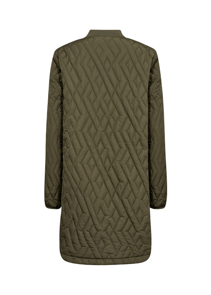 Zipper Front Quilted Jacket