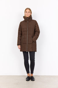 Quilted 3/4 hooded Coat